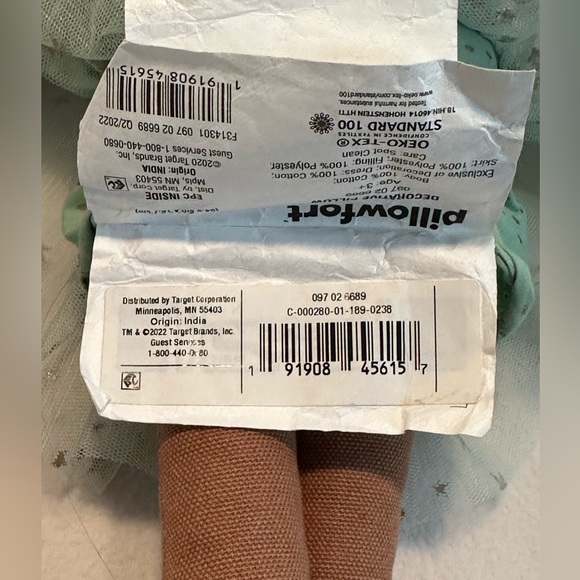 NWT Pillowfort™ Ballerina Dress Kids' Throw Pillow - Mint 21.5” 🩰 - Picture 8 of 14